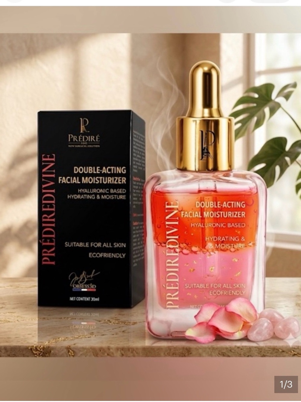 Predire  Double-Acting Facial Moisturizer - Pink & Gold